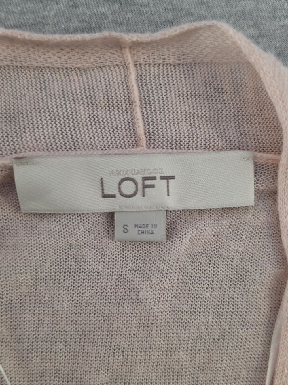 LOFT Light Pink Open-Front Long Cardigan - Picture 2 of 7